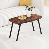 MUZERUL Folding Coffee Table Rustic Small Coffee Tables,Foldable Portable Table for Small Spaces,Rectangular Mid Century Coffee Table for Living Room, Home, Office,Easy Assembly 31.5"x15.7"x17.7" MUZERUL