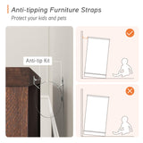 WAMPAT 2 in 1 Dresser with 12 Drawers for Bedroom, Wooden Closet Organizers and Storage, Drawer of Chest for Liviing Room, Hallway, Rustic Brown WAMPAT