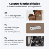 Nouhaus Luna Heated Massage Chair,Full Body Massaging Zero-Gravity Leisure Recliner with Low-Noise 3D Massage and Dual Sound Systems Modern Massage Chairs (Dark Caramel) Nouhaus