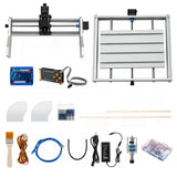 3018 Pro CNC Router Machine Engraving Machines All-aluminum Frame PCB PVC Wood Carving XYZ Working Area 300 x 180 x 45mm with Z Probe, Limit Switches, Offline controller, GRBL control, Emergency Stop Zhong Hua Jiang