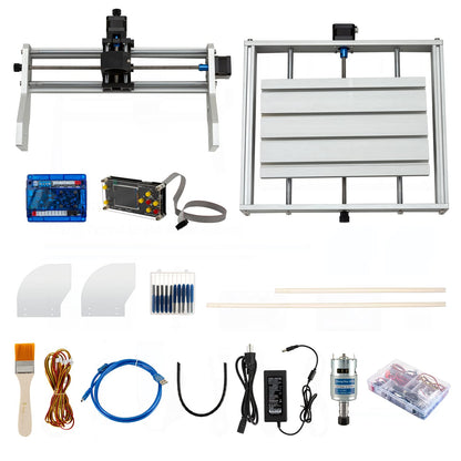 3018 Pro CNC Router Machine Engraving Machines All-aluminum Frame PCB PVC Wood Carving XYZ Working Area 300 x 180 x 45mm with Z Probe, Limit Switches, Offline controller, GRBL control, Emerge - WoodArtSupply