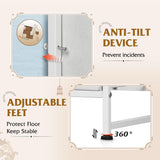 WLIVE White Dresser for Bedroom, 6 Drawer Double Dresser, Fabric Storage Tower with Fabric Bins, Chest of Drawers for Closet, Living Room, Hallway WLIVE