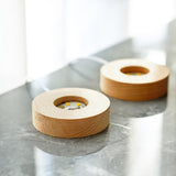 ZEERSHEE 2Pcs Led Wood Display Stand for 3D Crystal Glass Resin Art Light Wooden Lamp Base for Crystals LED Round Display Pedestal ZEERSHEE