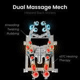 Titan Axiom LE l Dual Massage Mechanism l Full Body Massage Chair l Intelligent Voice Control l 45°C Heating Therapy l Zero Gravity Reclining l Space Saving l Bluetooth Speakers (Taupe) Titan