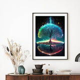 Diamond Art Painting Kits for Adults - Tree of Life Full Drill Diamond Dots Paintings for Beginners, Round 5D Paint with Diamonds Pictures Gem Art Painting Kits DIY Adult Crafts Kits 12x16inch FOXKISS