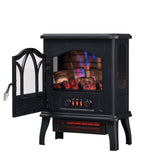 duraflame® 3D Infrared Quartz Electric Fireplace Stove Heater, Black Duraflame
