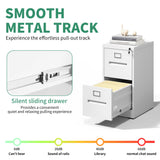 VIYET 2 Drawer File Cabinet,Metal Filing Cabinets with Lock,White Vertical File Cabinet for Home Office,Heavy Duty Metal Storage Cabinet for A4/Letter/Legal Size File,Assembly Required VIYET