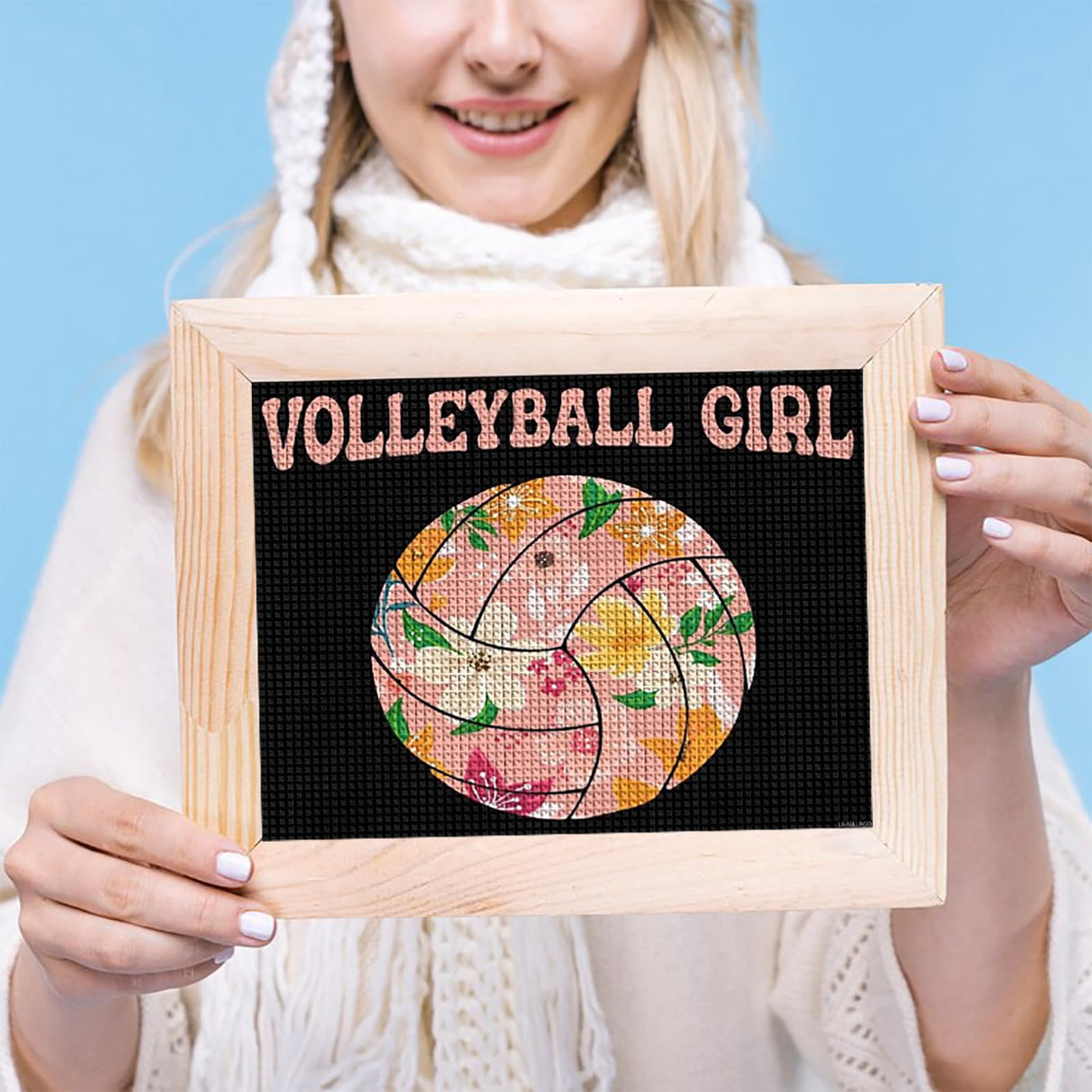 UPABLUNSO Diamond Painting Art Kits Beautiful Volleyball for Adults, DIY 5D Round Full Drill Diamond Painting for Beginners, Wall Home Decor, Gifts 12"x16" UPABLUNSO