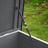 PawHut Wooden Bunny Hutch Rabbit Hutch Small Animals Habitat with Ramp, Removable Tray and Weatherproof Roof, Indoor/Outdoor, Grey PawHut