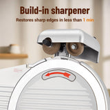 Takywep Electric Meat Slicer, 10" Non-sticky Stainless Steel Blade, Electric Frozen & Deli Meat Cheese Ham Food Slicer with Sharpening Stone, Adjustable Slice Thickness, for Commercial and Home, 240W Takywep