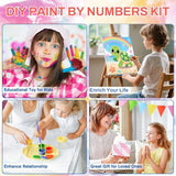 WEMEON Sea Turtles Paint by Numbers Kit for Kids with Frame and Easel, Easy Paint by Numbers Kits for Kids Ages 4-6, Small Painting by Number for Birthday Gift, Painting Party(10X10inch) WEMEON