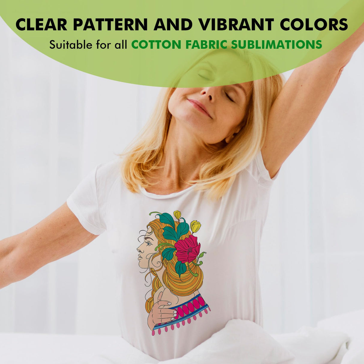 A-SUB Sublimation HTV for Light Fabric, Clear Sublimation Vinyl 12" X 10FT, Matte HTV Vinyl for Sublimation on Cotton Fabric T-Shirt, Pillow, Bag A-SUB