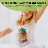 A-SUB Sublimation HTV for Light Fabric, Clear Sublimation Vinyl 12" X 10FT, Matte HTV Vinyl for Sublimation on Cotton Fabric T-Shirt, Pillow, Bag A-SUB