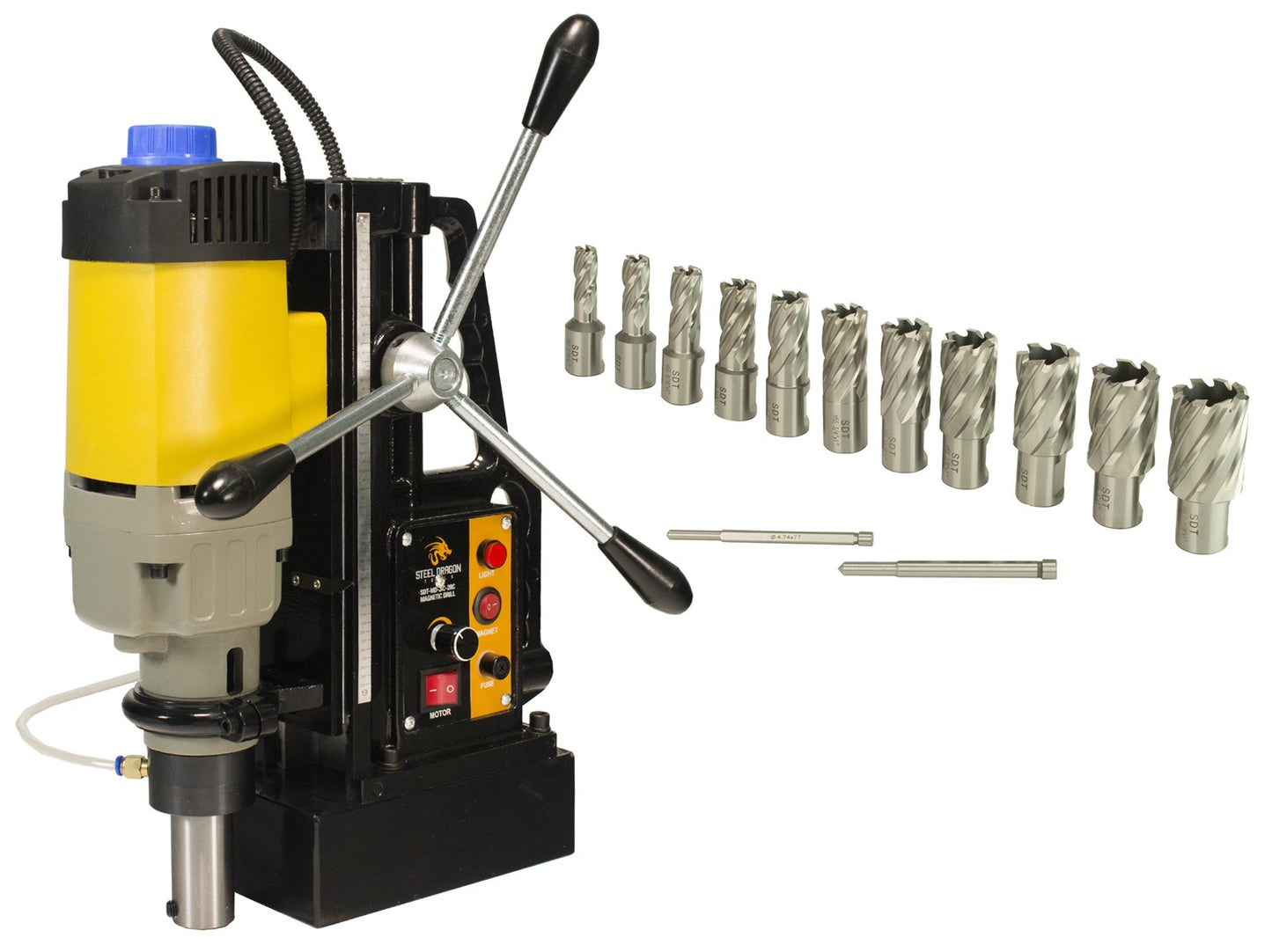 Steel Dragon Tools MD50 Magnetic Drill Press with 13pc 1in. HSS Annular Cutter Kit - WoodArtSupply