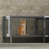 COZIWOW Wooden Cat Play Tunnel with Platforms | Configurable Window Catio | Multi-Combination Extendable Cat Run for Indoor/Outdoor Use | Small Pet Play Enclosure COZIWOW