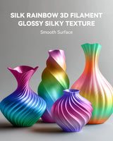 SUNLU Silk Rainbow PLA Filament, Multicolor Silk 3D Printer Filament 1.75mm +/- 0.02mm, Fast Color Change Each 8 Meters, 330 Meters, 1kg/2.2lbs, Silk Rainbow Filament(Lilac-Violet) SUNLU