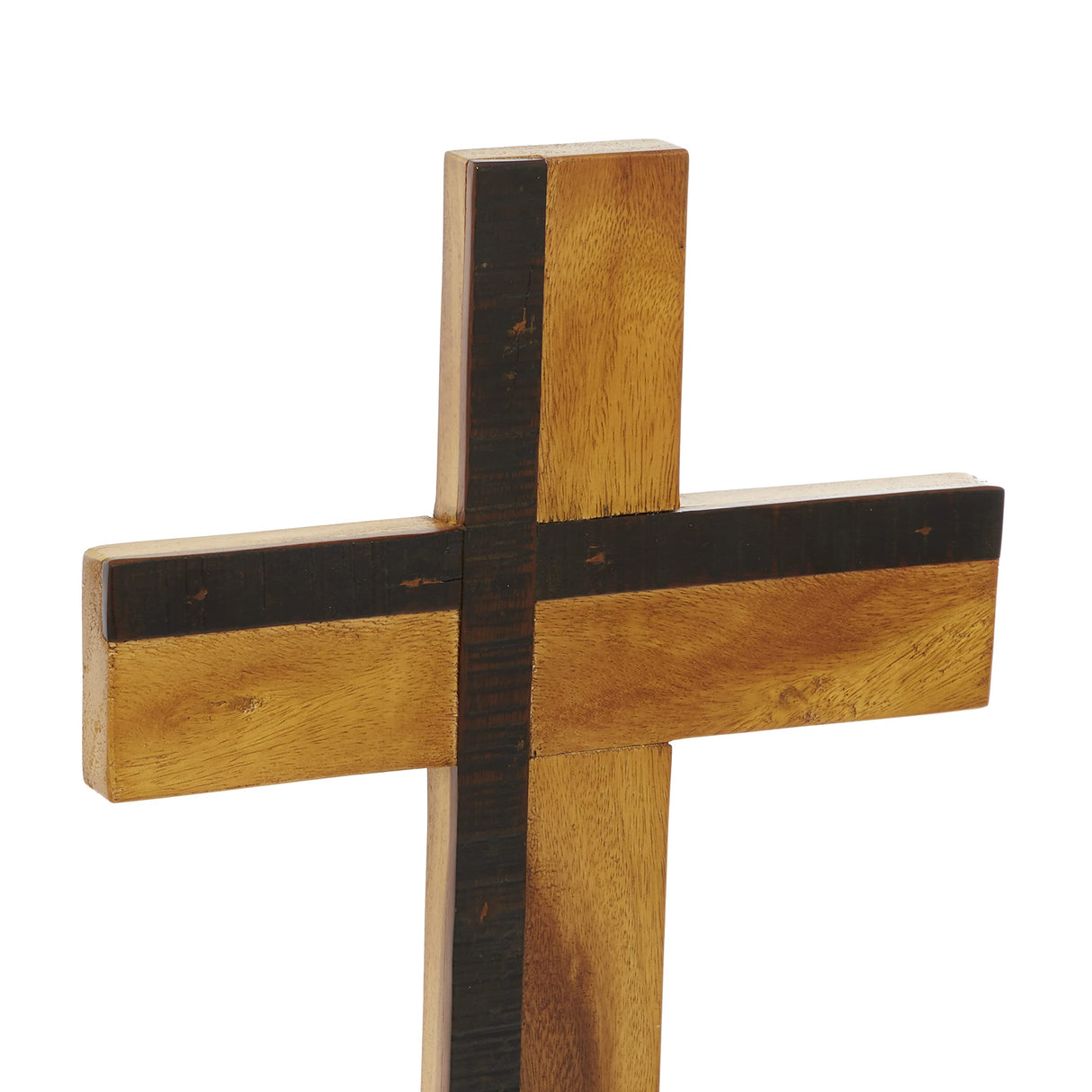 Deco 79 Brown Wood Modern Cross Sculpture, 18 x 10 x 4 Inches Deco 79