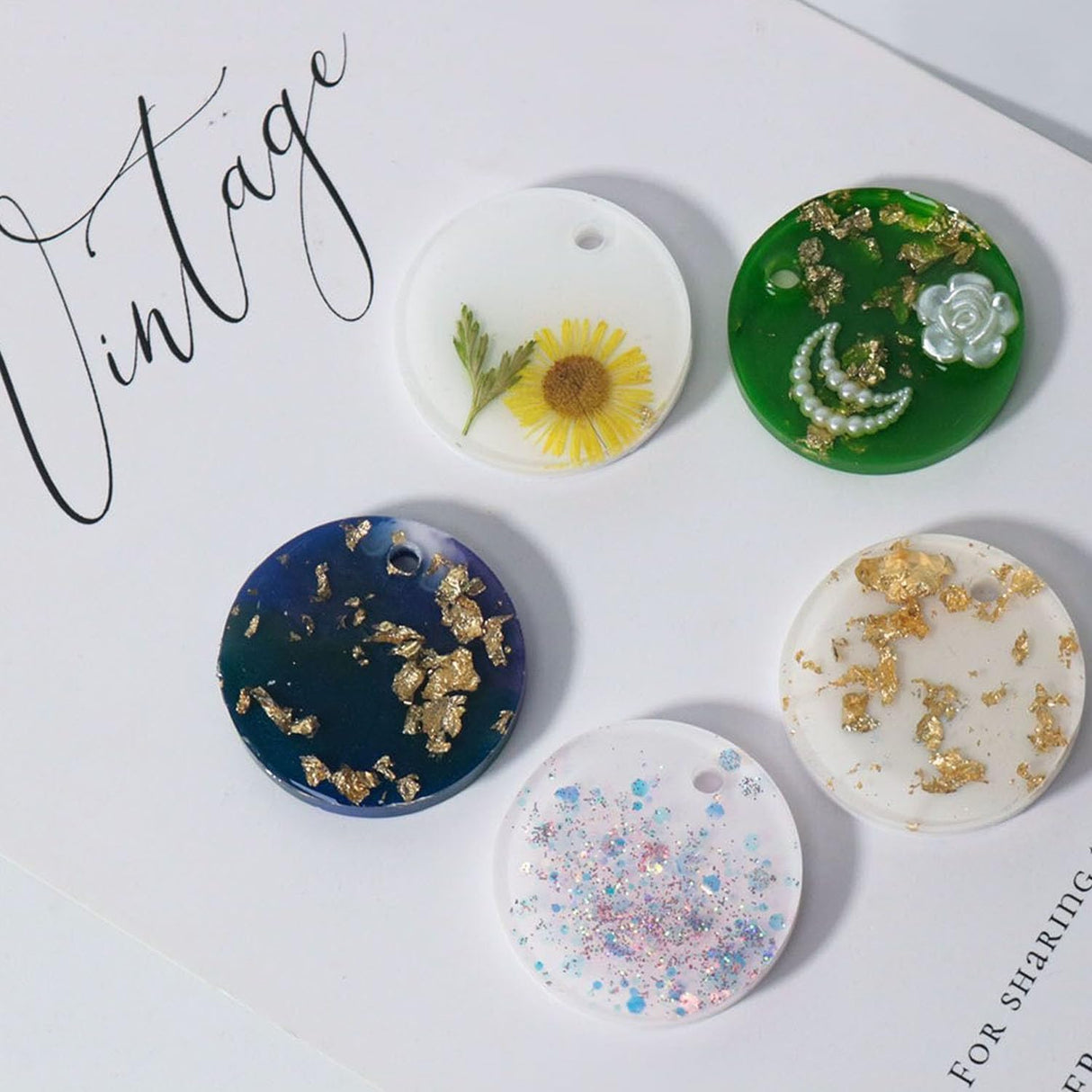 AFINSEA 25-Cavity Resin Circle Molds,Round Keychain Silicone Mold,Drilled Round Earrings Pendant Mold,Resin Keychain Molds for Pet Tag Mold,DIY Wind Chimes(Large + Medium + Small) AFINSEA