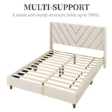 Yaheetech Full Bed Frame Upholstered Platform Bed with Wing Side Tufted Headboard/Sturdy Wooden Slat Support/No Box Spring Needed/Mattress Foundation,Beige Full Bed Yaheetech