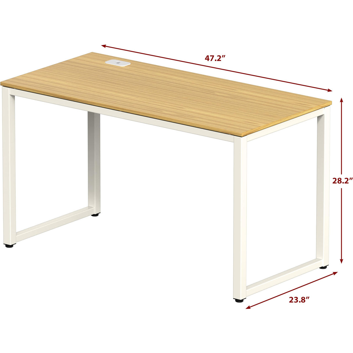 SHW 48" Home Office Computer Desk, 24" Deep, Oak SHW