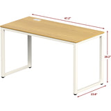 SHW 48" Home Office Computer Desk, 24" Deep, Oak SHW