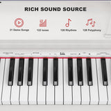 UMOMO 88 Key Weighted Keyboard Piano with Piano Bench, Beginner Digital Piano Full Size Heavy Hammer Weighted Action Electric Piano Keyboard with USB UMOMO