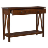 Linon Home Dcor Console Table, 42.01"w x 13.98"d x 30.71"h, Antique Tobacco Linon