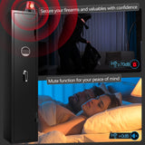 ANXINWEI Gun Safe, 3-5 Gun Cabinet with Separate Locker, Gun Safe for Rifles and Pistols with Dual Alarm and Mute Mode, Shotgun Safe with LED Light, Rifle Safes for Home with Removable Shelf ANXINWEI
