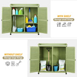 FTCBNet Outdoor Potting Bench with Metal Work Top,Waterproof Garden Storage Cabinet,Wooden Tool Station Shed for Backyard,Patio,Lawn Gardening FTCBNet