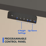 FLEXISPOT E3 Dual Motor Electric Standing Desk 55x28 Inch Whole-Piece Board Height Adjustable Desk Electric Sit Stand Desk (Black Frame + Black Desktop, 2 Packages) FLEXISPOT