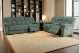 A Ainehome Manual Recliner Sofa Set, Corduroy Recliner Chair, Modern Loveseat Sofa, Modern Reclining Sofa Couch and Recliner Couches for Living Room/Office(Sofa+Loveseat, Green) A Ainehome