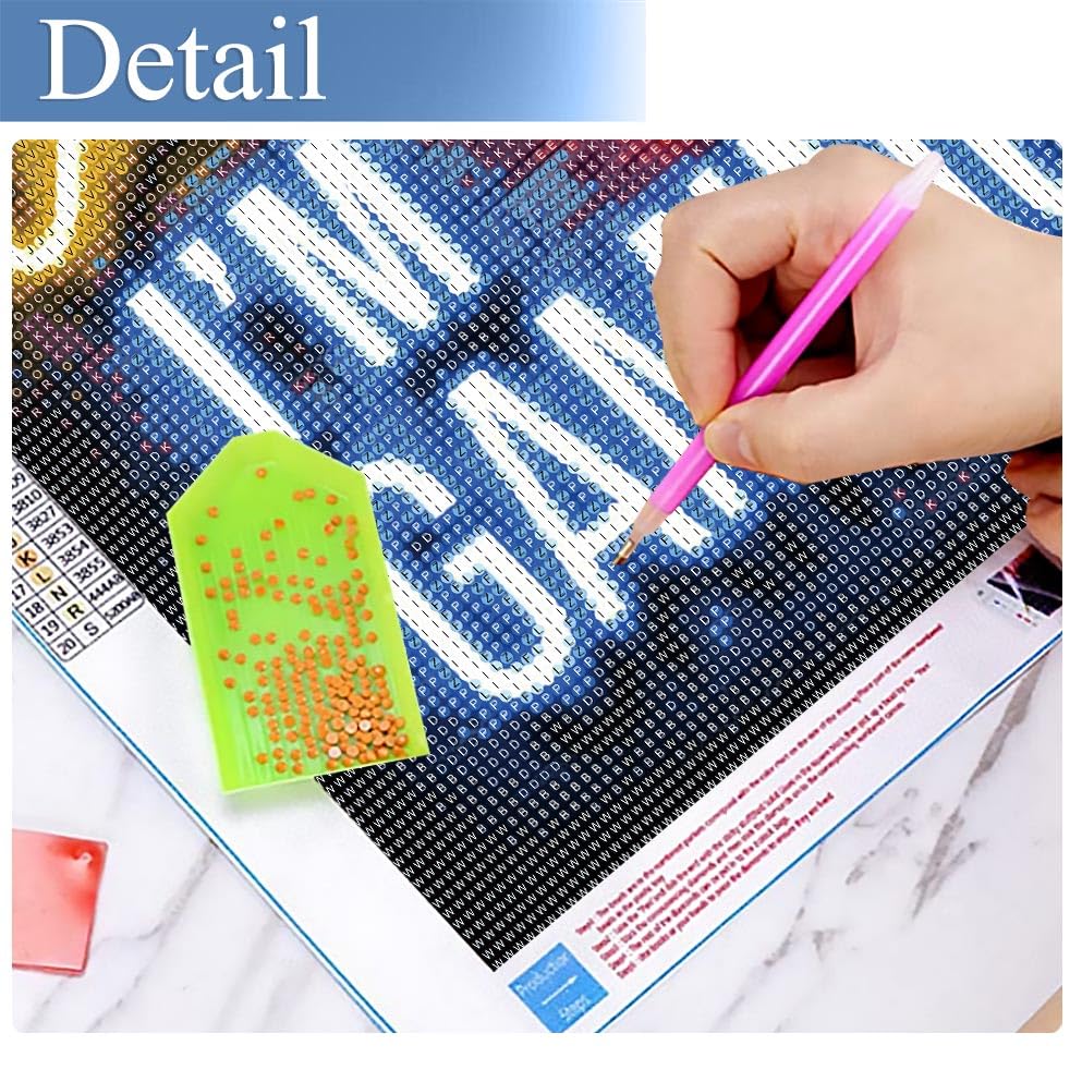 JFYHAB Diamond Art Painting Kits for Adults, Shhh Full Drill Diamond Dots Paintings for Beginners, Round 5D Paint with Diamonds Pictures Gem Art Painting Kits DIY Crafts Kits 12x16inch JFYHAB