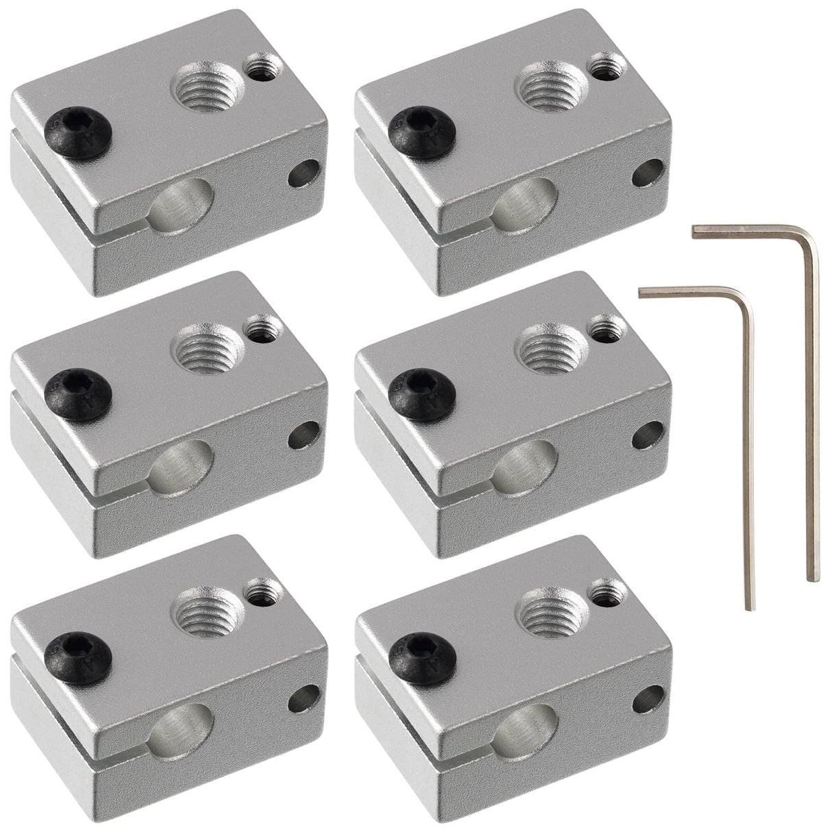 EPLZON 3D Printer Hotend Heater Block Volcano Hotend Apply to E3D V6 hotend HT-NTC100K PT100 Sensor with 2pcs Wrench(Pack of 6 Pcs) EPLZON