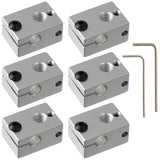 EPLZON 3D Printer Hotend Heater Block Volcano Hotend Apply to E3D V6 hotend HT-NTC100K PT100 Sensor with 2pcs Wrench(Pack of 6 Pcs) EPLZON