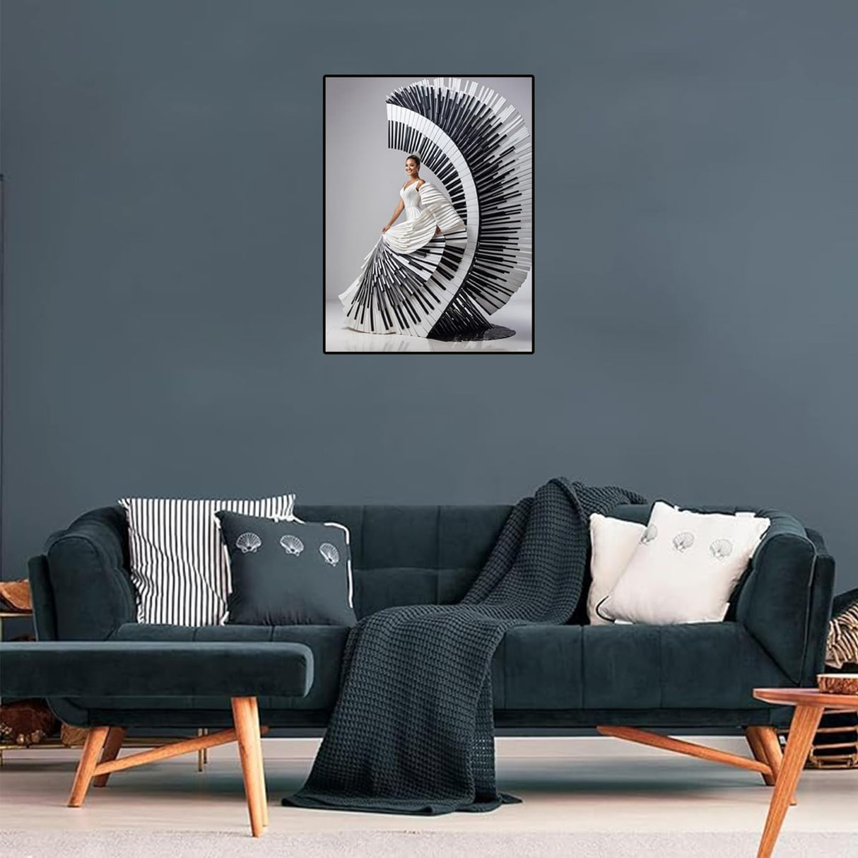 JXAVAXDE Piano Dress Diamond Painting, Music 5D Sparkling Diamond Painting Kit for Adults Beginners Home Wall Decor DIY Gift Drill Round Art Gems 12x16 Inch JXAVAXDE