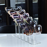 MOOCA 6 Tier Acrylic Eyeglasses Frame Stand, Sunglasses Rack, Sunglasses Stand Acrylic Sunglasses Display, Sunglasses Rack Holder, Acrylic Glass Display, Stylish Eyewear Organizer, 8”H MOOCA