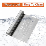 Pro Dough Pastry Scraper/Cutter/Chopper Stainless Steel Mirror Polished with Measuring Scale Multipurpose- Cake, Pizza Cutter - Pastry Bread Separator Scale Knife (1) MS WGO