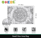 HEBE Washable Area Rug - 2'x3' Non Slip Soft Distressed Medallion Bedroom Boho Living Room Accent Throw Vintage Entry Floor Carpet for Dining Room Bathroom Entryway HEBE RUGS