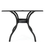 Christopher Knight Home Cayman Outdoor 6-Seater Cast Aluminum Dining Set, 7-Pcs Set, Black Sand Christopher Knight Home