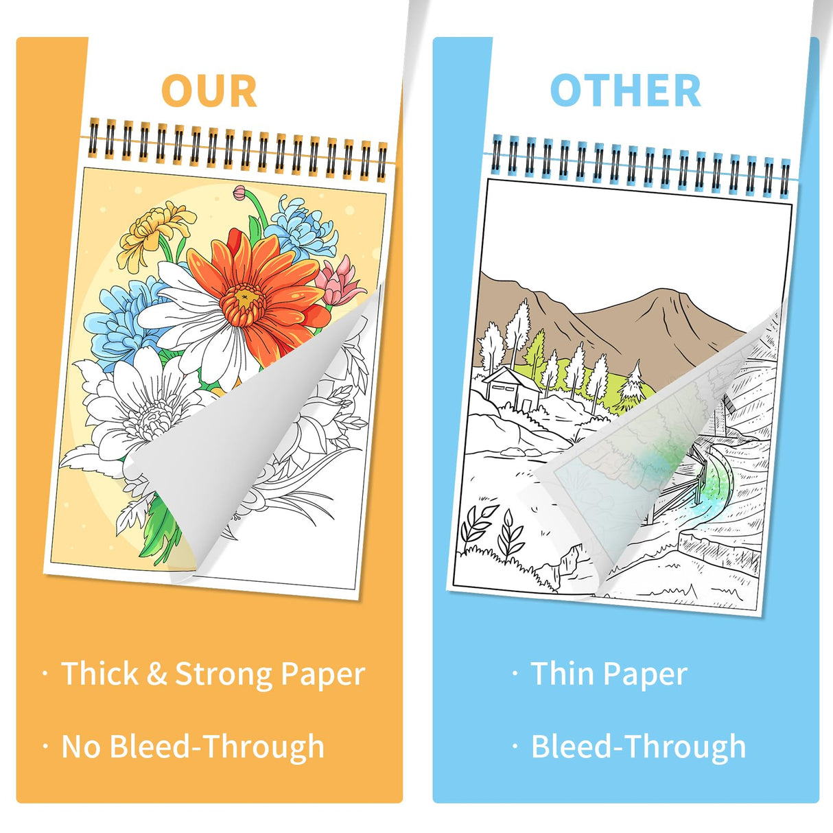 Kalysky Easy and Cozy Adult Coloring Book Set, 3 Stress Relief Coloring Books for Adults Relaxation, Flower Inspirational Quotes Coloring Books Kalysky