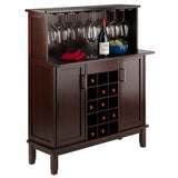 Winsome Beynac Bar Cappuccino Wine Cabinet Winsome