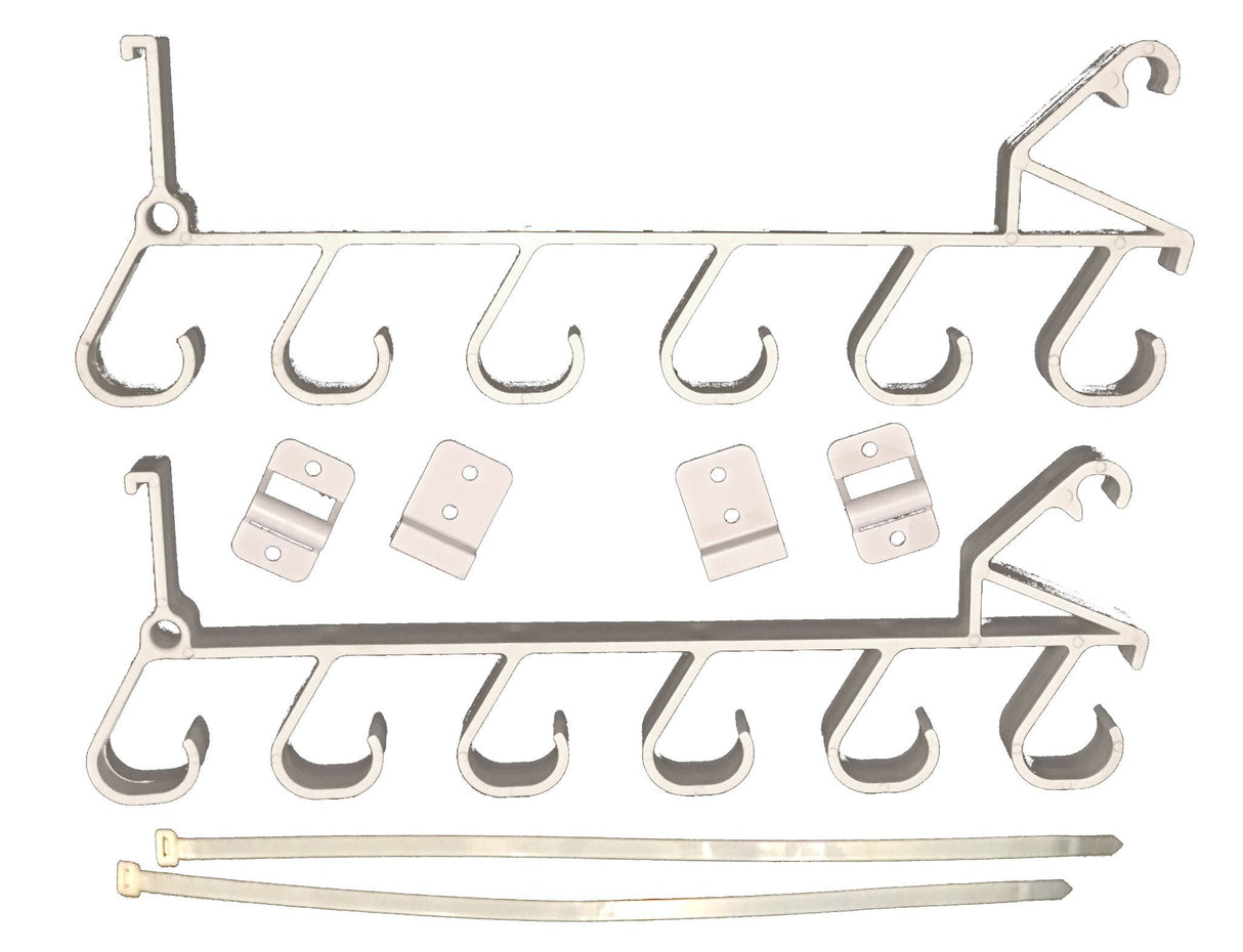 Fourth Wall Solutions Storage Rack for Garage Doors with Hooks for Fishing Rods, Kayak Paddles and More Fourth Wall Solutions