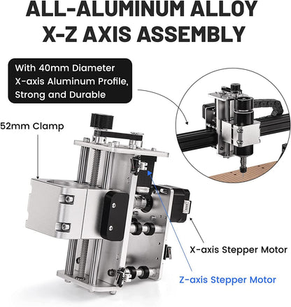 500W CNC Router Kit,Titoe 4540 CNC Router Machine Wood Engraver Machine 500W Spindle 3-Axis Engraving Milling Cutting Machine for Woodworking Metal Working Area 430 x 390 x 90mm - WoodArtSupply