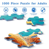 Rocorose Octopus Puzzles for Adults 1000 Pieces, Deep Blue Sea Ocean Exploration Theme Jigsaw Puzzle, Nature Marine Artwork Challenging Family Activity Puzzle Game Rocorose