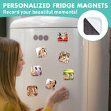 Frienda 150 Pcs Sublimation Magnet Blanks 1.97 x 1.97 x 0.16 Inch Sublimation Blank Refrigerator Magnets Decorative Square Fridge Magnet for Kitchen Wall DIY Metal Door Calendar Office Decoration Frienda