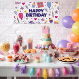 2 Pcs Sublimation Banner blank banners to decorate vinyl，2x4 Ft Polyester Oxford Cloth Blank Banner Signs with Hanging Ropes DIY Banner Sign for Business Office Supply for School Wedding Birthday GEKIXUTP