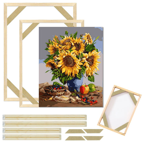 YOKSAS Frame for 30x40cm Diamond Art Painting - Wood Canvas Stretcher Bars - 9.8 x 13.8 inch Canvas Frame Assembly Kit YOKSAS