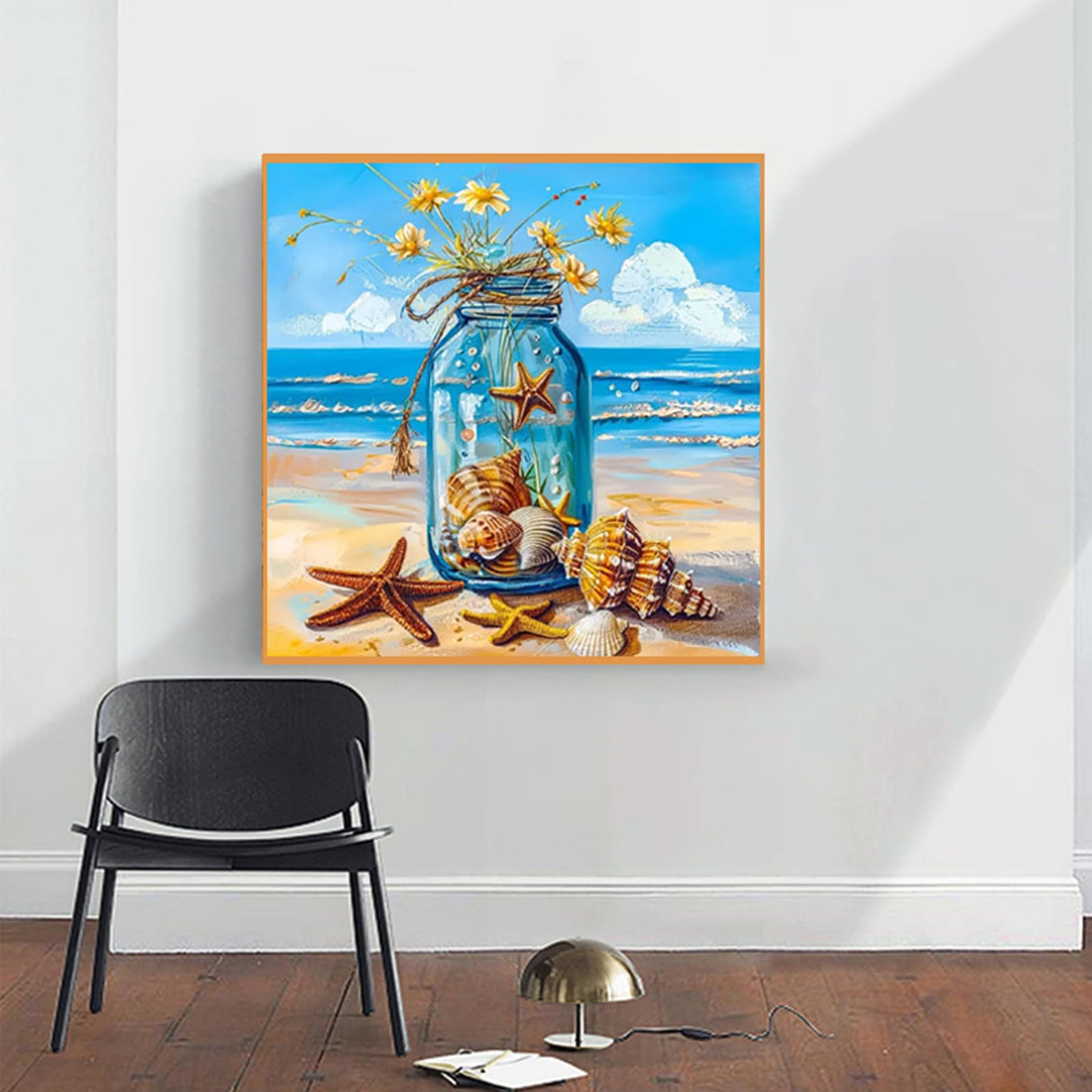 GXGLLPZBY 5D Diamond Painting Kits for Beginner, DIY Flower Ocean Theme Beach Diamond Art Kits for Adult, Suitability Full Round Diamond Dot Gem Art Kits, Home Wall Decoration 13.78x13.78 Inches GXGLLPZBY