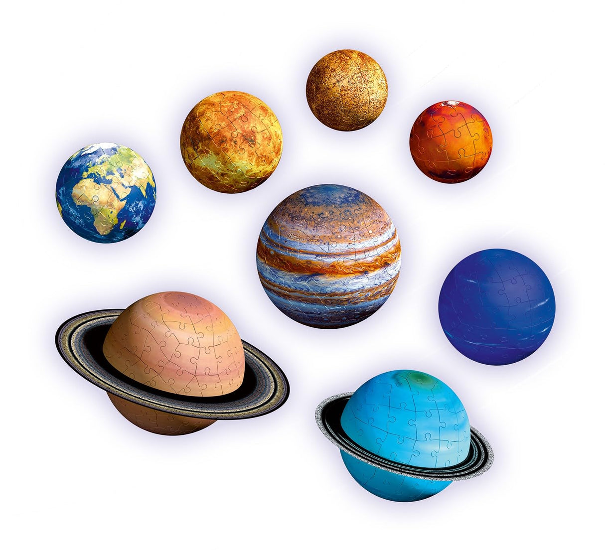 Ravensburger Solar System 540 Piece - 9 Planet 3D Jigsaw Puzzle Set for Kids & Adults | Easy Click Technology | Durable Material | Add a Splash of Color to Your Room Ages - No. 11668 Ravensburger