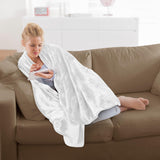 Utopia Bedding Fleece Blanket Throw Size White 300GSM Luxury Blanket for Couch Sofa Bed Anti-Static Fuzzy Soft Blanket Microfiber (60x50 Inches) Utopia Bedding